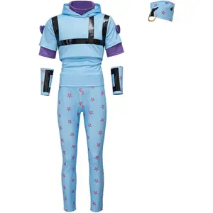 Johnny Joestar Cosplay Costume Men Blue Outfit with Hat Uniform Halloween Suit