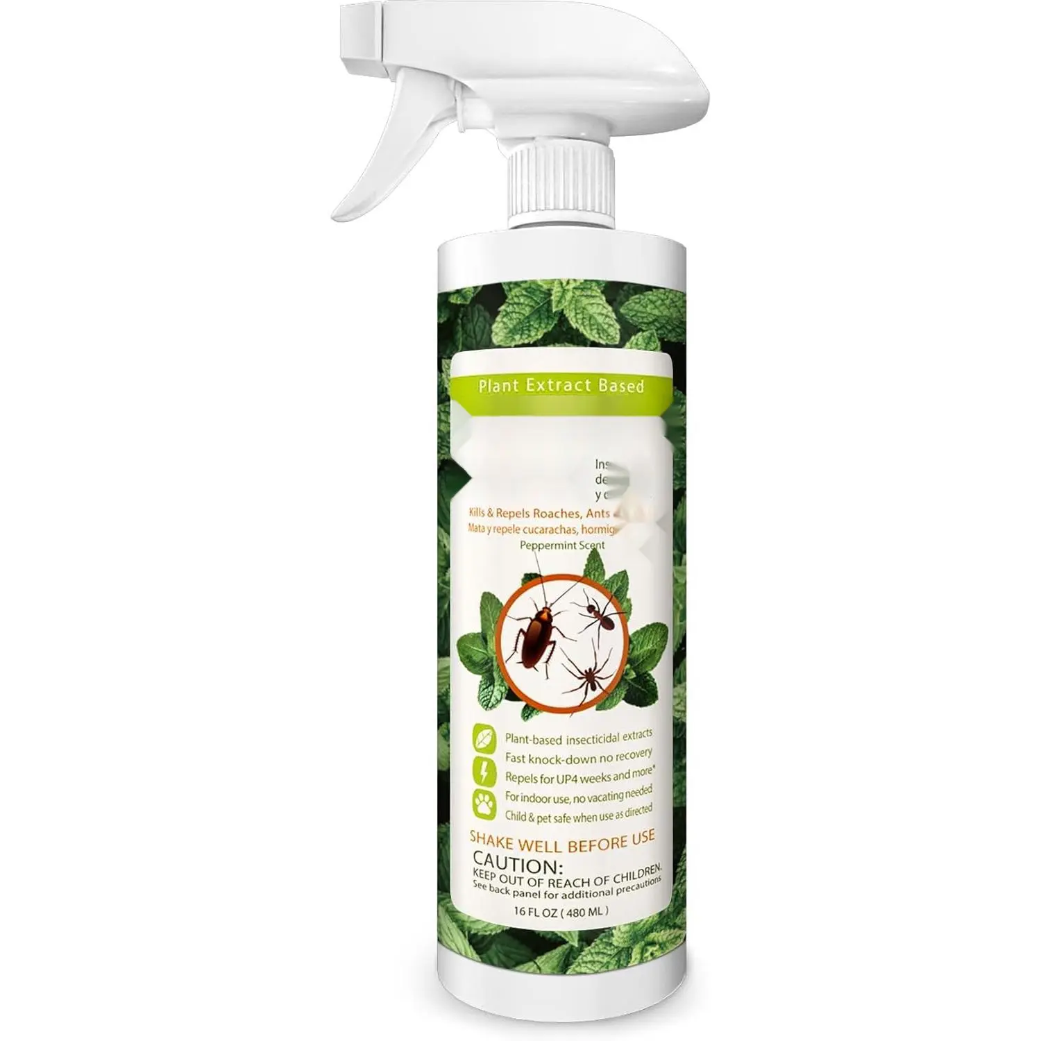 EcoVenger Roach & Ant Killer, Kills on Contact, Extended 4-Week Deterrence, Kills Ants & Other Indoor&Outdoor Crawling Insects, Natural & Non-Toxic, Pleasant Botanical Scent, Safe for Children & Pets