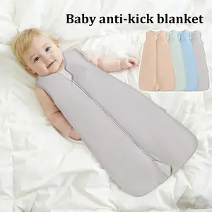 Newborn Sleeveless Dual Zip Blanket, Fleece Winter Baby Sleeping Bag, Easy Wear Vest, Pure Color (blue//skin Tone/)
