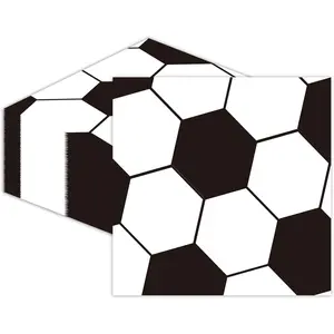 Soccer Ball Paper Napkins Disposable Dessert Napkins Happy Birthday Party Supplies for Baby Shower Weddings,Birthday,Bar Party Favors