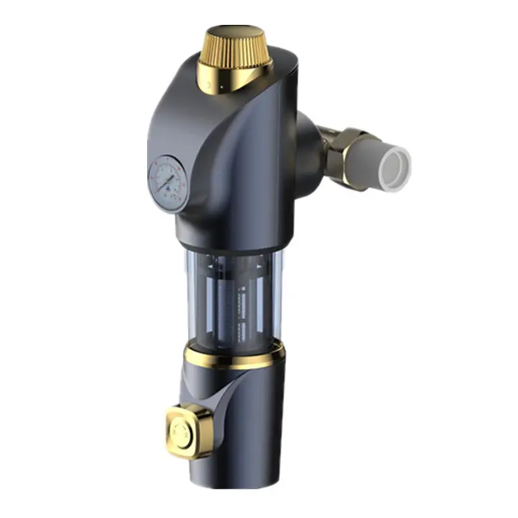 High Purity Copper Whole House Water Filter, Automatic Backwash Pre-Filter System with Durable Wear-Resistance, Intelligent Automatic Flushing, Easy Install, Anti-Corrosion, Cuts Maintenance Work, Maintains Stable Water Pressure for Household Use