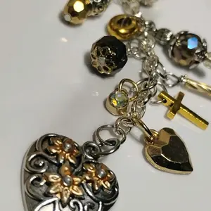 The Keys to My Heart Keychain with Gold and Silver Beads Perfect for Purse Backpack and Keys Great Gifting Idea or Personal Use