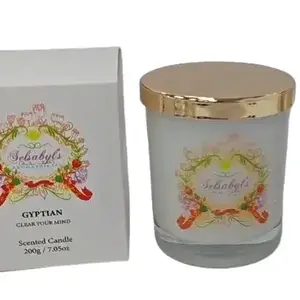 PRE-ORDER Gyptian Candle - Luxury Scented Candle 200g/7.05oz - 80 HR Burn (Slow burn) Decadent, Peachy, Creamy Scent. Elegant & Secured Packaging Interior Decor Shipped 1-3 days via DHL Aromas *Restocks 6/15 - ships immediately upon restock
