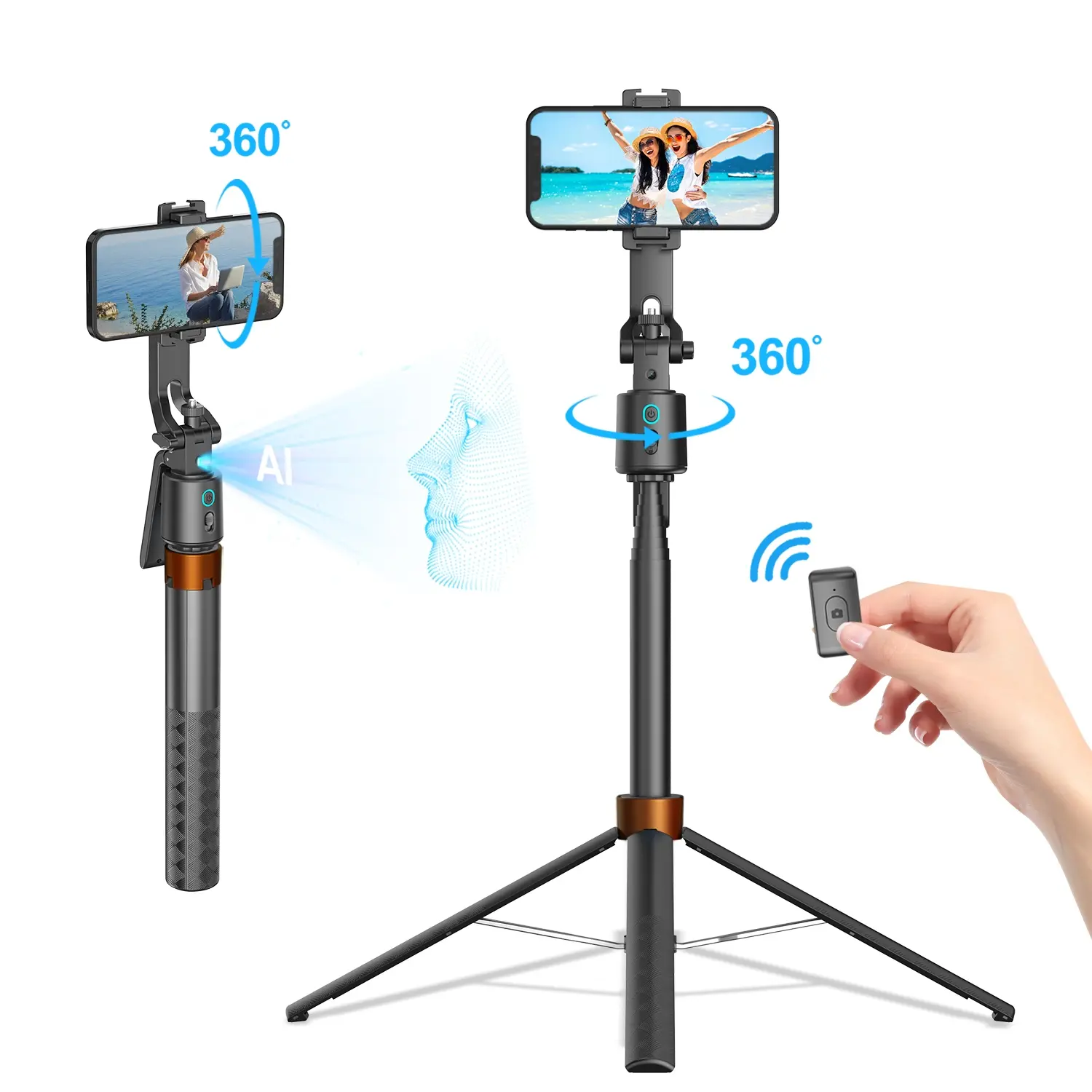 Expandable Mobile Phone Tripod, Adjustable Height Stand, Suitable for Live Streaming, Food Photography, Selfies, Home & Outdoor Use