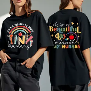 It's A Beautiful Day to Teach Tiny Humans Shirt, Kindergarten Teacher Shirt, Funny Teacher Tee, Teacher Appreciation Gift, Pre-K Teacher Tee