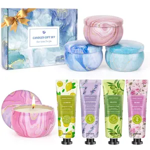 Gifts for Women - Candles Gift Set & Hand Cream Lotion Set (8 Pack), Ideal for Birthday Gift,Teacher Appreciation Gifts, Christmas Gift Set, Stocking Stuffers for Mom, Friend, Coworker