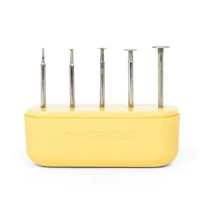 Resparked 5-Piece Stone Grinding Bit Set - Tungsten Steel for Precise Engraving on Stone Glass Ceramic & Soft Metals - Durable Acrylic Case Included