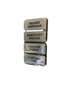 Military Rank Name Badges