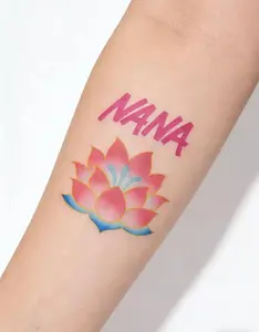 3pcs NANA Anime Temporary Tattoo Sticker, Punk Aesthetic Rose Cross Tattoo, Trendy Body Art