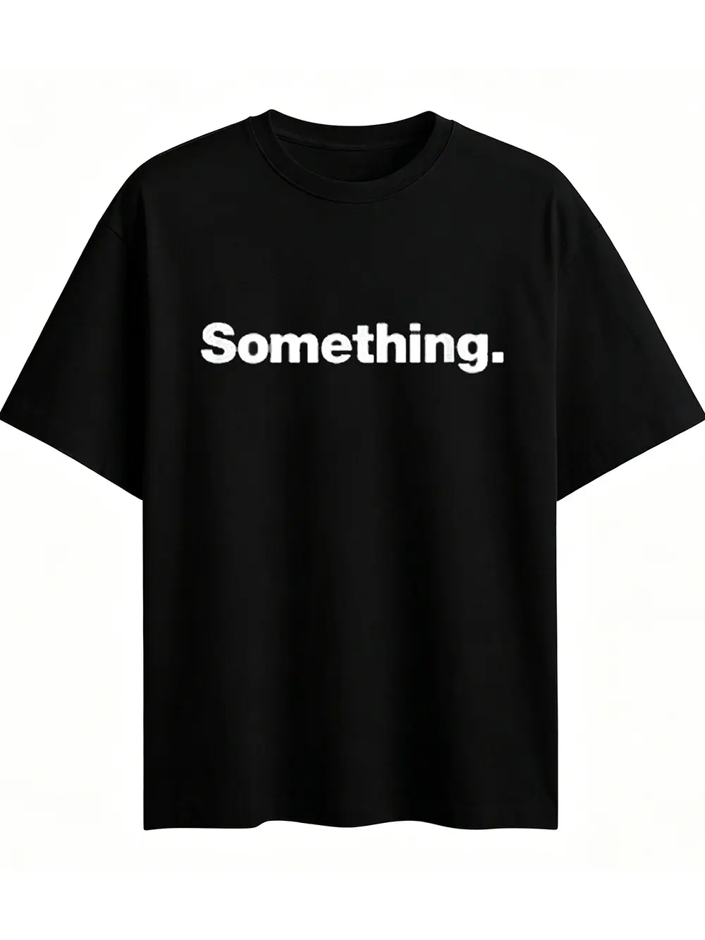 Minimalist Text T-Shirt Casual Graphic Tee for Everyday Wear - 100% Ring-Spun Cotton, Pre-Shrunk Breathable Fabric, Oversize Unisex Crewneck for Men & Women, Ideal for Gym, Streetwear, Layering