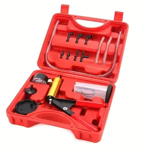 2 in 1 Brake Bleeding Device Kit, Handheld Vacuum Pump Test Set, Brake Oil Detector, Car Brake Oil Replacement Tool with Storage Box, Automotive Repair