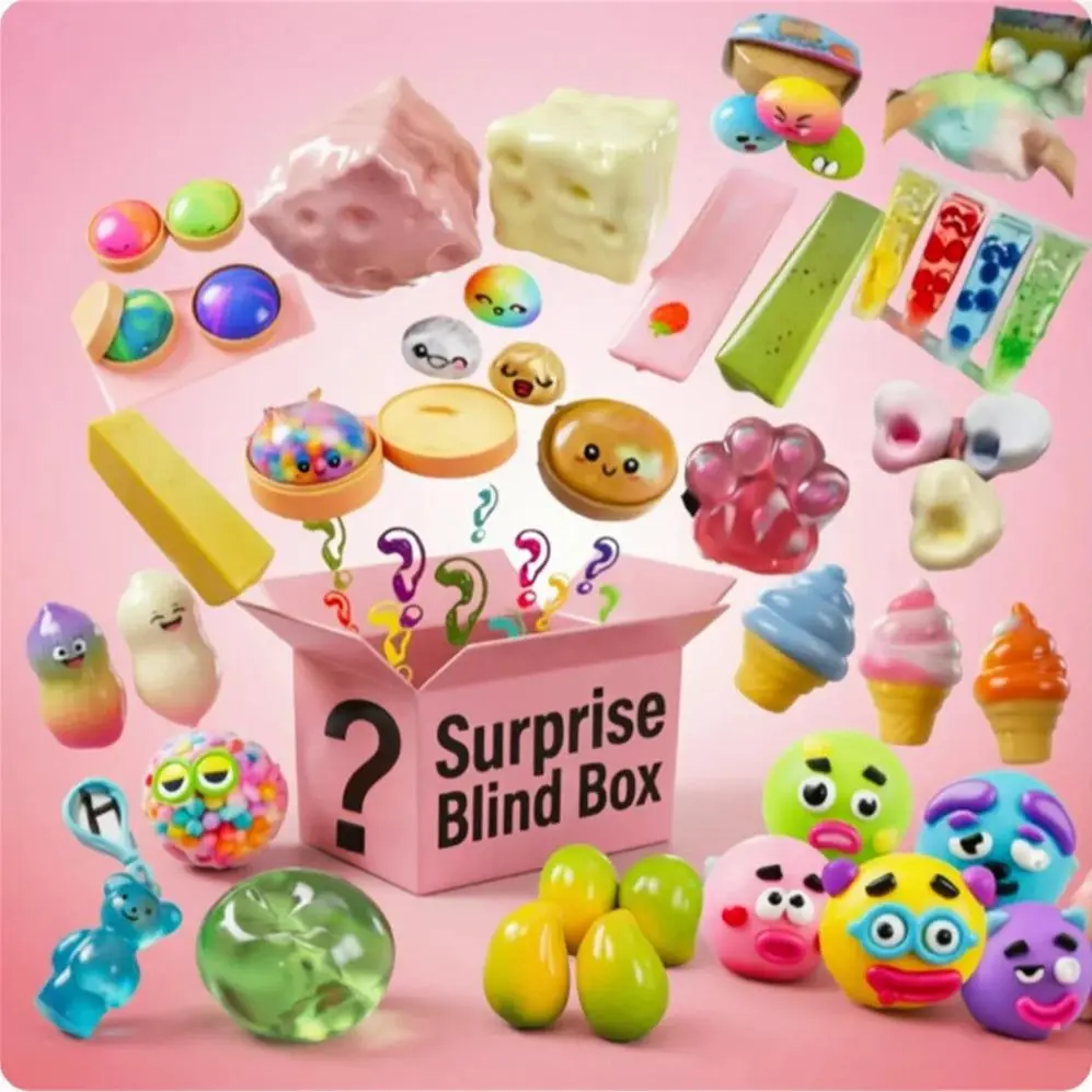 Random Squeeze Blind Box - Cute, Mysterious, Soft Squishy Sensory Stress-Relief Surprise Item for Kids (Toys & Hobbies, Classic & Novelty Toys)