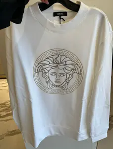 BRAND NEW VERSACE Bedazzled Medusa Crewneck White