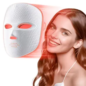 Prime Day LED Face Mask – for Smoother, Firmer and Glowing Skin at Home – Red and Infrared Light Therapy for Face – Red Light Skincare Device with 230 LEDs (White) summerwins