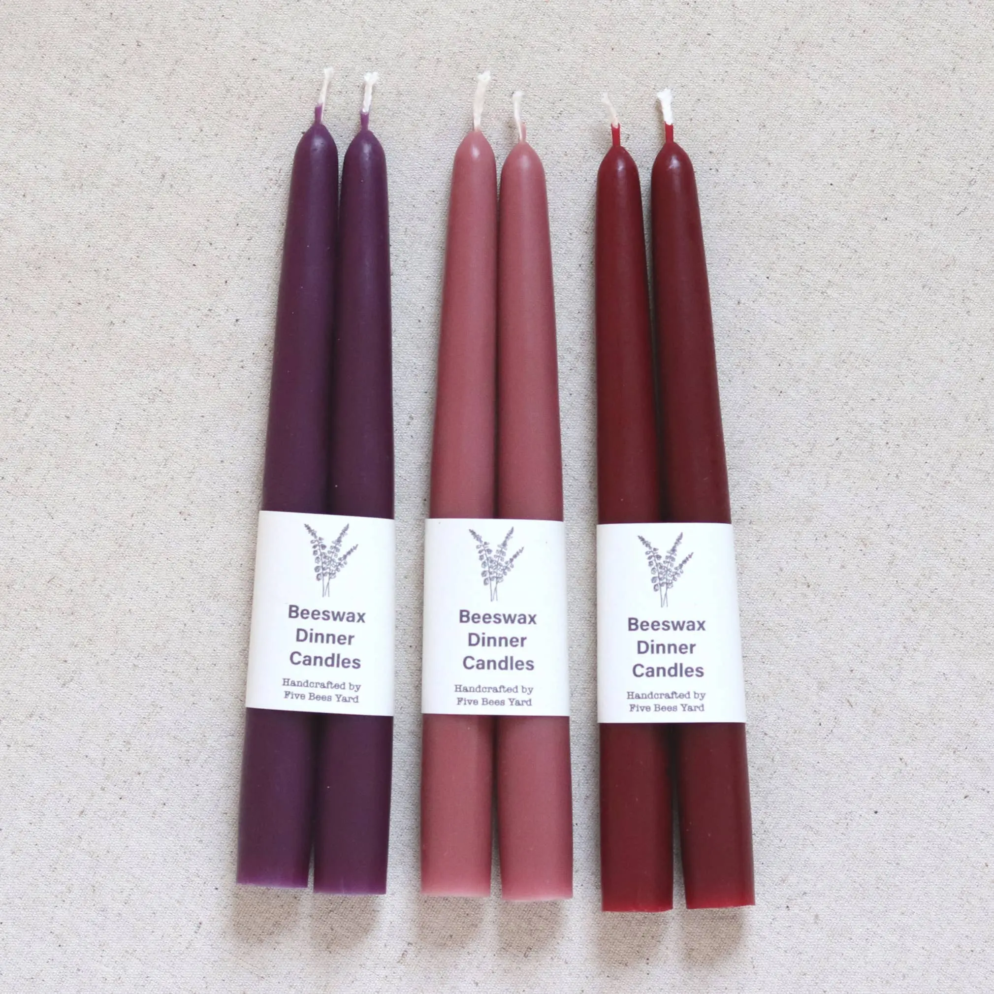 Tapered Dinner Candles - Large - Arctic Pink