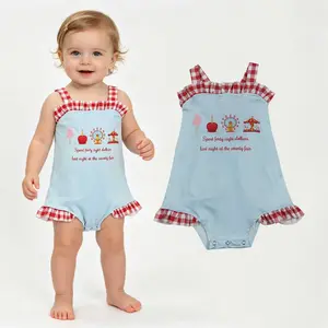 Baby Girl Summer Country Fair Bubble Onesie – Cute Farm & Fair Themed Romper | Adorable Onesie for Little Country Girls