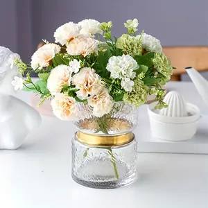 6pcs Realistic Carnation Bouquet, Silk Flower Arrangement, Ideal for Wedding Table Centerpiece & Mother's Day Home Decor