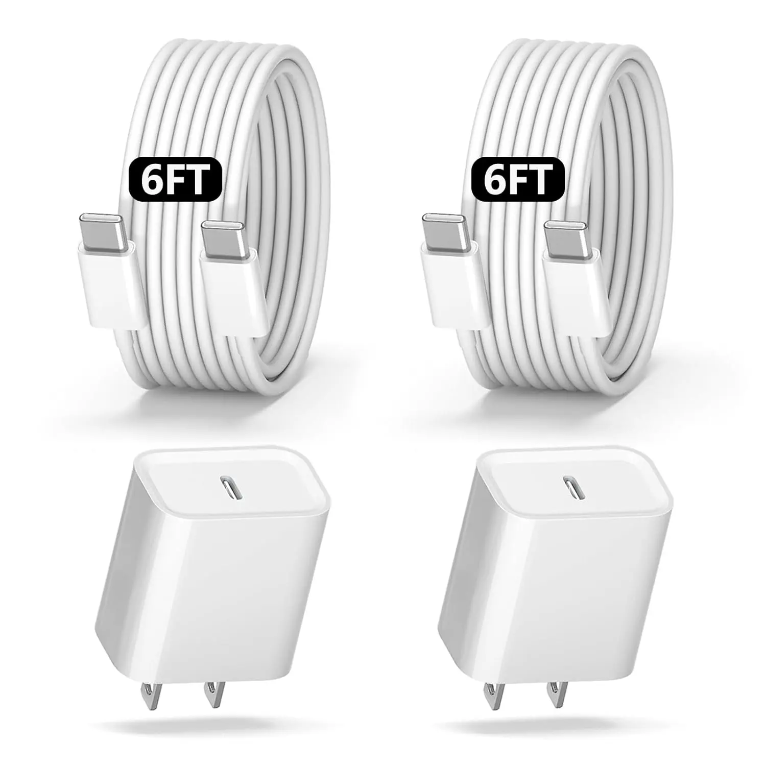 USB C Charger for iPad Pro 13 inch M4 2024,iPad Charger Block with 6FT USB C to C Cord Cable for iPad Pro 13(M4)/iPad Pro 12.9/11 inch 2024/2022/2021/2020,Air 13(M2)/4th/5th,Mini 6th,iPad 10th 2Pack