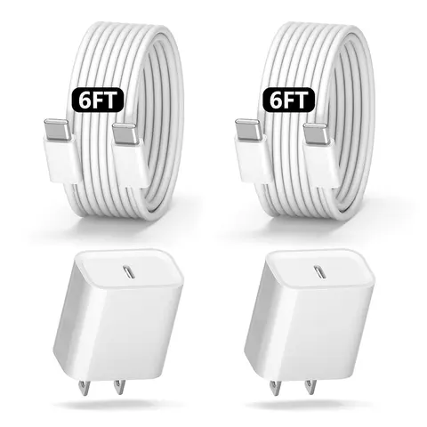 USB C Charger for iPad Pro 13 inch M4 2024,iPad Charger Block with 6FT USB C to C Cord Cable for iPad Pro 13(M4)/iPad Pro 12.9/11 inch 2024/2022/2021/2020,Air 13(M2)/4th/5th,Mini 6th,iPad 10th 2Pack