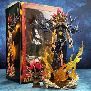 Yu-Gi-Oh! Tsundoku Dark Side Anime Figure Model, Replaceable Dual Head Sculpture, Collectible Display Piece, Perfect Gift for Fans