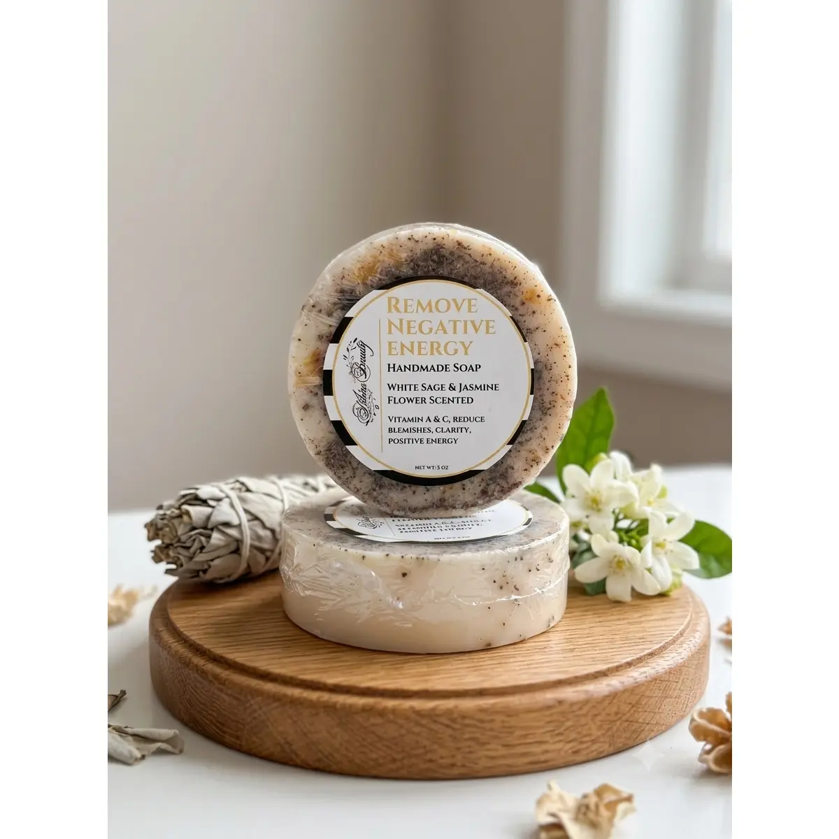 Remove Negative Energy Ritual Soap – Jasmine & Sage