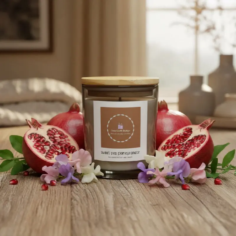 Sweet Pea Pomegranate Scented Candle