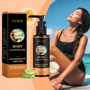 OUHOE Sun Tanning Oil | Intensive Skin Bronzing Lotion for Outdoor Summer Beach | Coconut Oil & Olive Oil Infused | Gentle Moisturizing Bronze Tan | Long-Lasting Hydration | Gentle Summer Body Tanning Care