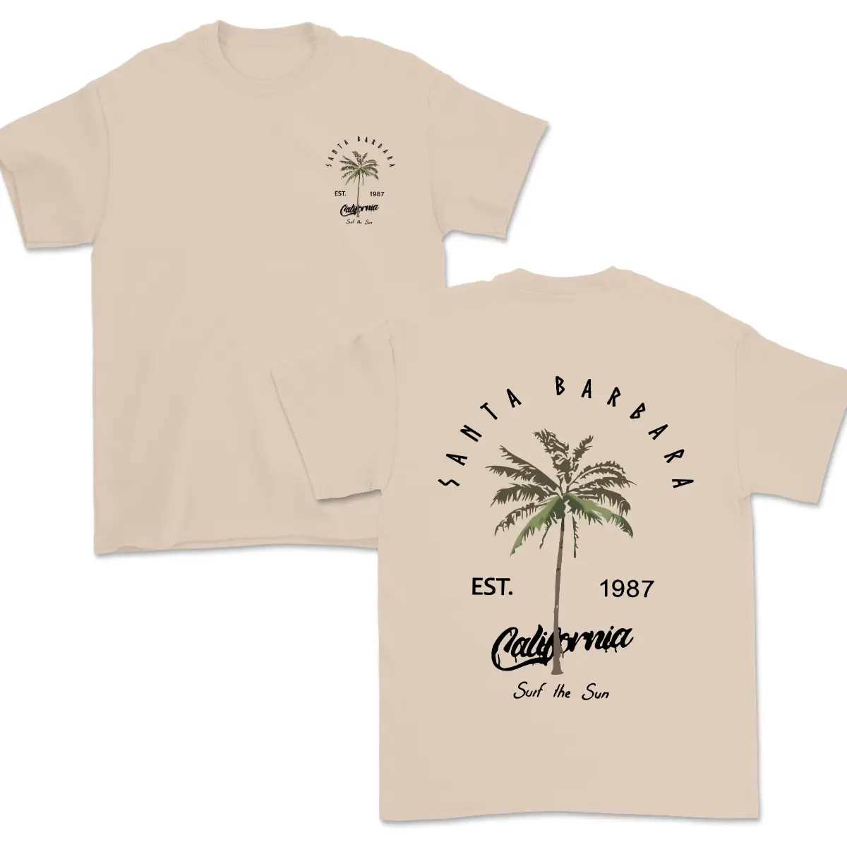 Santa Barbara California Surf The Sun Tshirt, Summer Outfits 2025, Summer Tops, Santa Barbara Lover, For Men And Women, Gift For Traveler, Full Sizes