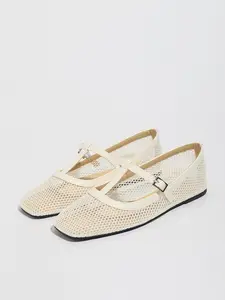 Women's New Ballet Flat Shoes, Mary Jane Style, Comfortable Lightweight Fashion Sneakers, Casual Daily Wear Single Shoe, Mary Jane Flats
