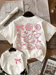 Women's Sea Life Print Round Neck Tee, Casual Short Sleeve Crew Neck T-shirt for Summer, Fashion Women's Top for Daily Wear, Animal, Womenswear