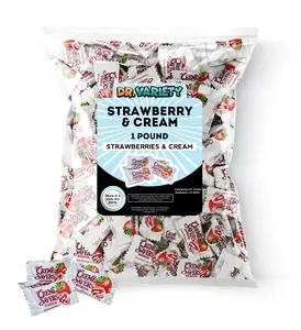 Creme Savers Strawberry Bulk (1 Pound) - Strawberries and Creme Hard Candy - Pink Candy Bulk, Strawberry Candies