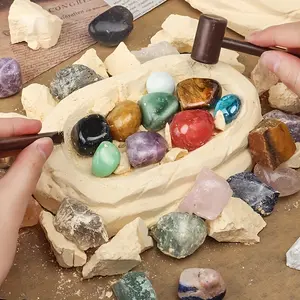 [Gem Digger Crystal Mining] Excavate Gems Dig Kits - Gemstone Digging Science Kit for Mineralogy and Geology Enthusiasts - Gems, Crystals, Volcanic Minerals Birthday Gift