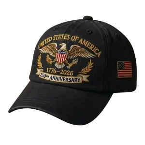 Embroidered America 250 Hat, 1776 2026 Patriotic Eagle Cap, Vintage Washed 4th of July USA Baseball Hat, Freedom Gift