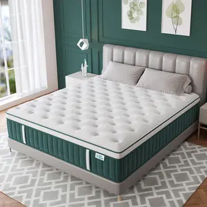 12"14" Twin Full Queen King Size Mattress in a Box Hybrid Spring Gel Memory Foam,  Euro Top Medium Firm Ergonomic Mattresses for Motion Isolation, Edge Support, 100 Night Trial