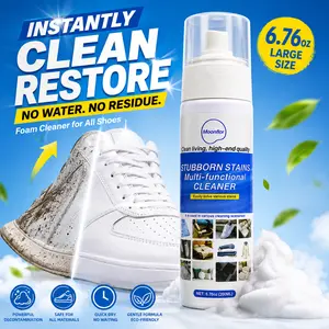 Instant Sneaker Cleaner Foam 6.76oz – Fast Stain & Dirt Remover for White Shoes, Leather, Suede, Canvas & Knit Sneakers, No Water Needed
