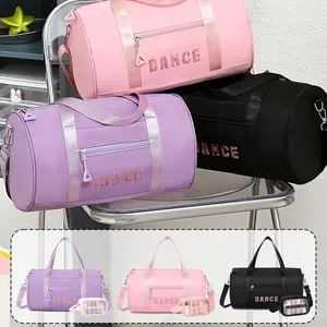 2-Piece Ballet Travel Bag Set, Waterproof Gym/luggage Bag for Girls, Transparent Wash Bag, Large Capacity Lightweight Overnight Bag, Gym Duffel Bag