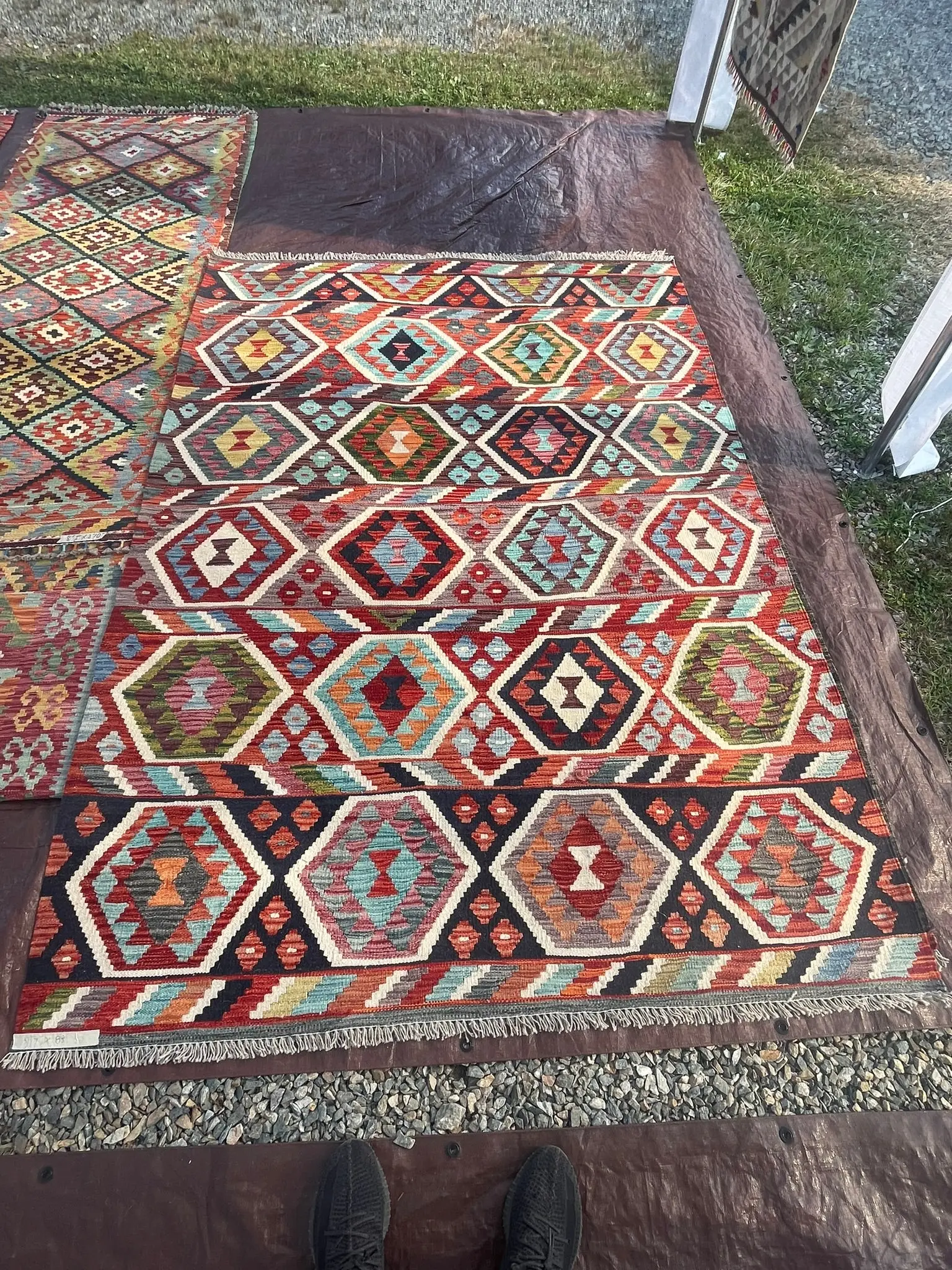 Handwoven Tribal Rug – Hand Made Tribal Uzbek 6 X 8'3"", Ghazni wool, 6′0″ × 8′0″