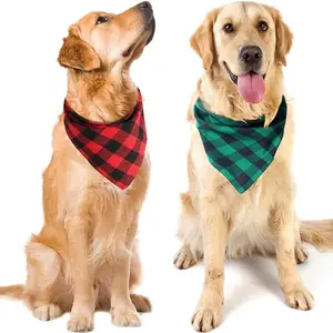 3 pack stylish plaid dog handkerchief scarves - perfect for dogs and cats - soft and comfortable, customizable pet accessories for a unique look