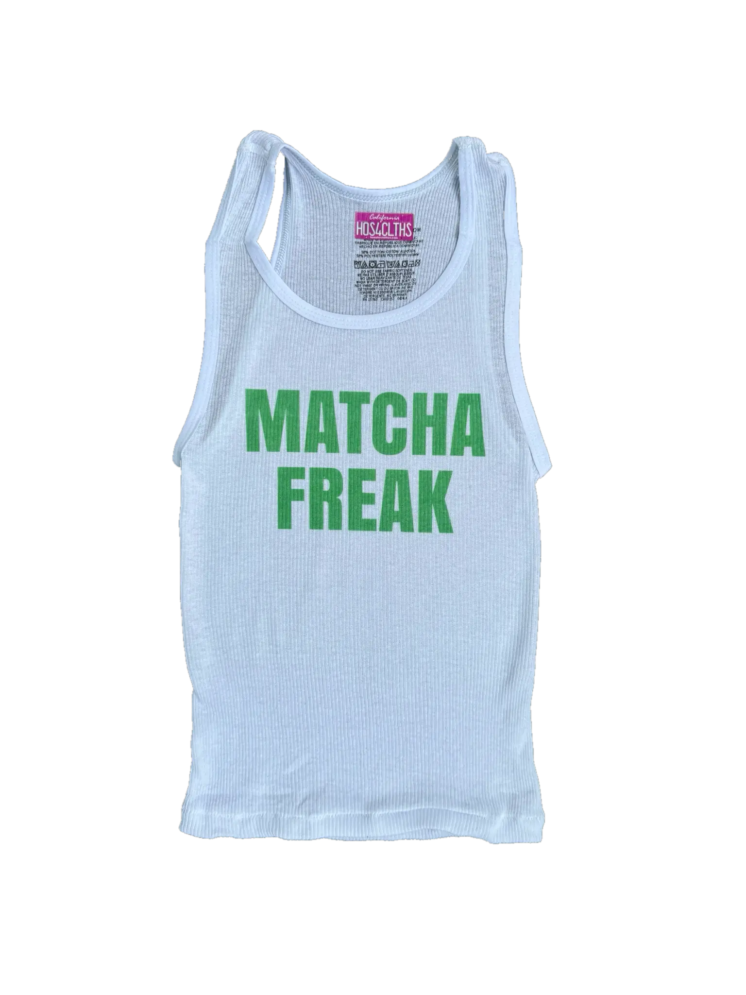 MATCHA RIBBED TANK TOP Funny Cutesy Alt Cute y2k Graphic Tank Slogan