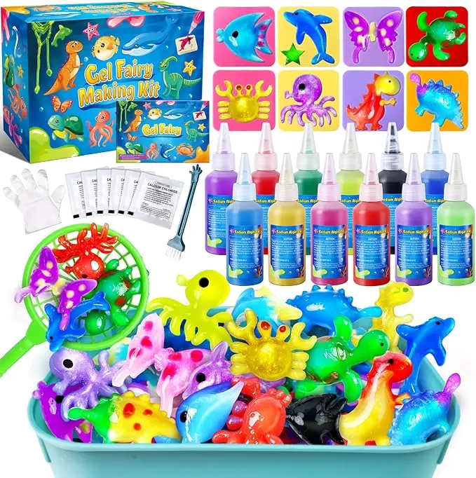 Halloween Fall Gift Magic Water Elf Toy Kit for Kids - Aqua Fairy Water Pets - DIY Squishies Maker Crafts Birthday Gifts for Boys and Girls Halloween Party