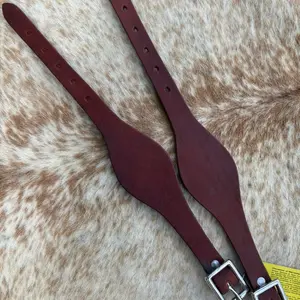 Pair Oiled Leather Western Saddle Replacement Stirrup Hobbles for Fenders