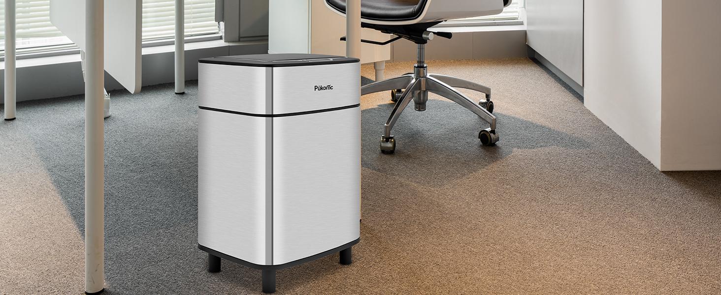 Pukomc Smart Sensing Touchless Trash Can – 2.7Gal Motion-Activated Auto Open/Close Odor-Sealed Bin with Digital Display & Soft Close Lid (Batteries Required)