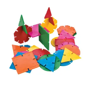 Bulk 400 Pc. Geometric Connecting Shapes Building Blocks Set