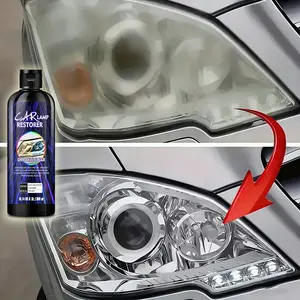 Professional Car Headlight Restoration - Removes Yellowing, Oxidation & Fogging - Lens Polishing Compound - Enhances Brightness, Grind & Polish, Front & Rear Light Repair, Automotive Maintenance, Sleek Bottle Design, Chemicalfree Formula