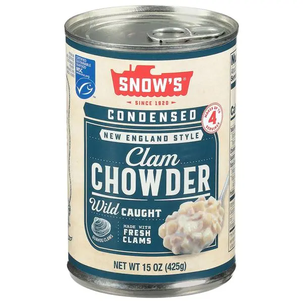 Snow’s New England Style Condensed Clam Chowder, 15 oz Cans, Pack of 12
