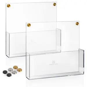 Merely Home Premium Acrylic Wall File Holder, Beautiful Modern Design, 13" x 2.5" x 12" Size Decor Hanging Installation Organiser homeschool supply