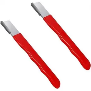2pcs Red Portable Quick Sharpener, Multipurpose Pocket Garden Tool, Lawnmower Blade Sharpener for Knives, Pruners, Loppers, Hedge Shears, Scissors, Axes, Hatchets, Machetes, Lawn Mowers