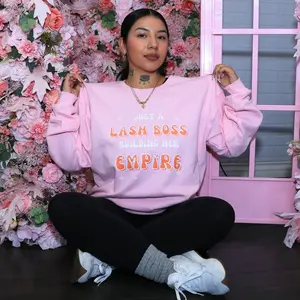 Lash Boss Crewneck Sweater for Women - Lightweight and Casual - Cotton