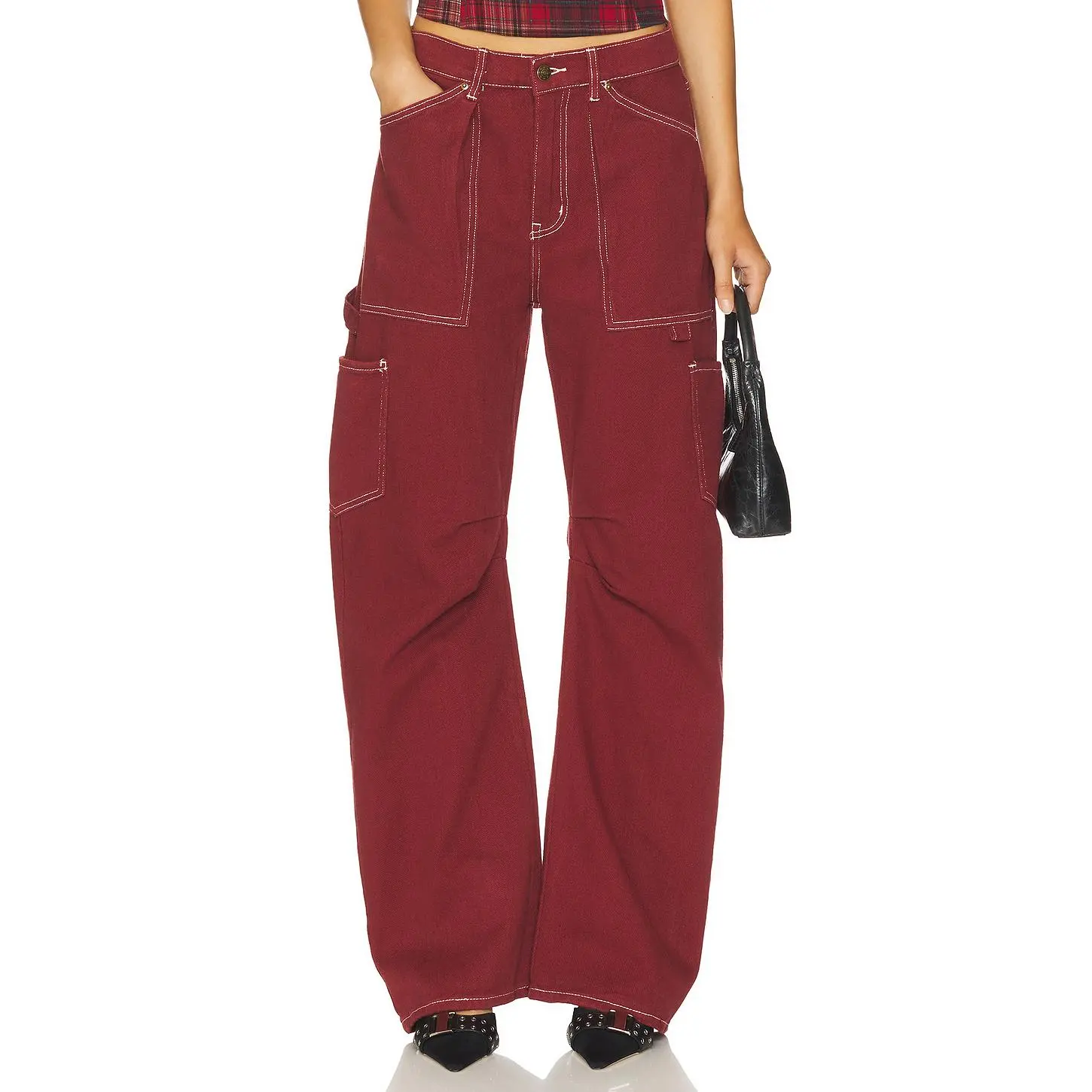 LIONESS Miami Vice Pant in Cherry