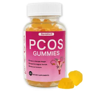 SIYOLAHERB PCOS Vitamins Gummies 60 Count with Inositol Multivitamins Candy for PCOS Support Sweet